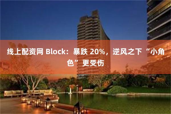 线上配资网 Block：暴跌 20%，逆风之下 “小角色” 更受伤