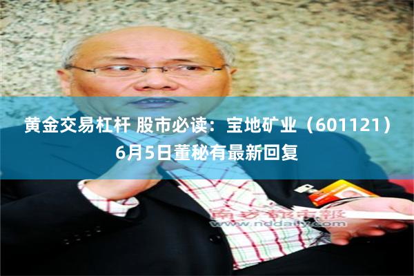 黄金交易杠杆 股市必读：宝地矿业（601121）6月5日董秘有最新回复