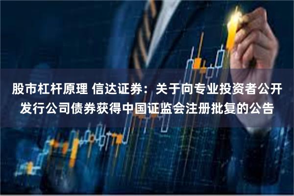 股市杠杆原理 信达证券：关于向专业投资者公开发行公司债券获得中国证监会注册批复的公告