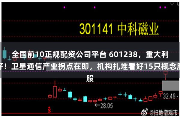 全国前10正规配资公司平台 601238,重大利好!卫星通信产业拐点在即,机构扎堆看好15只概念股